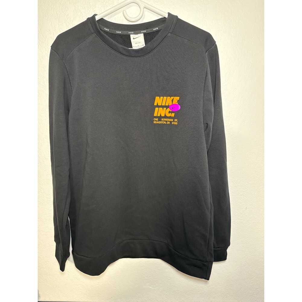 Nike Inc Open 24/7 Sweatshirt Black Crewneck‎ Men's Long Sleeve Casual Top